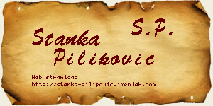 Stanka Pilipović vizit kartica
